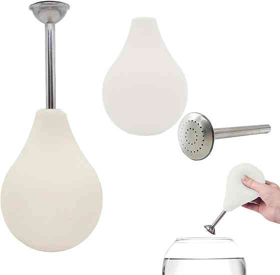 Кулька-розпилювач Brauser 224 мл біла діаметр 79 мм знімна сталева голівка для вологого валяння інструмент для валяння знімний Київ