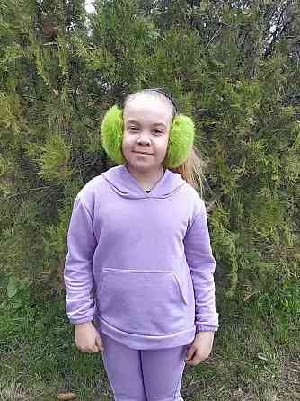 Наушники меховые детские из кролика Салатовый Харьков