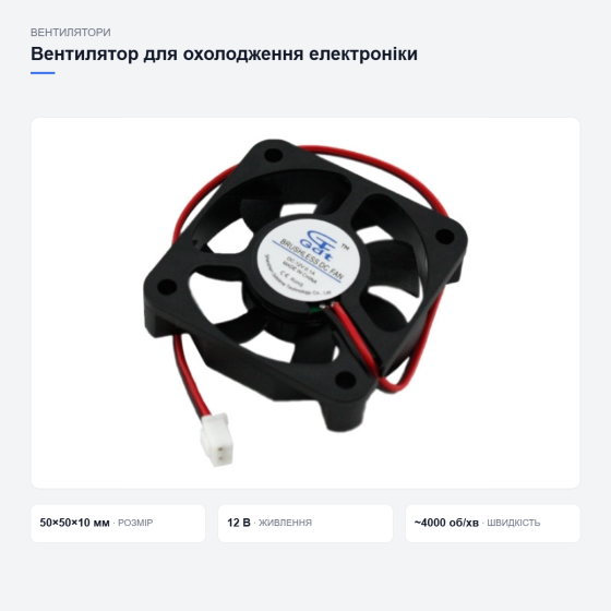 Вентилятор для охолодження техніки й електроніки Київ