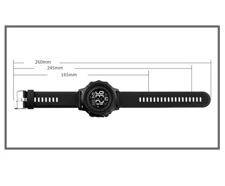 Чоловічий спортивний годинник Skmei 1966 (Чорний з чорним циферблатом) Вінниця - фото 8