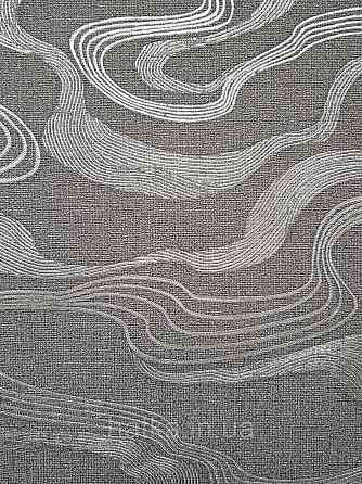 Обои виниловые на флизелине Marburg Kumano 1.06х10 абстракция волны структурные серебристые на черном 34587 Киев