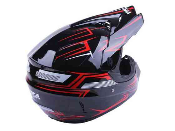 Шлем мотоциклетный кроссовый MD-905  (черно-красный, size S) Мукачево