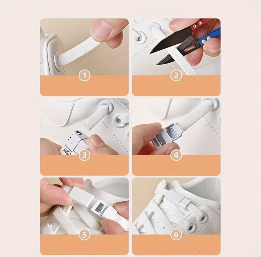 Еластичні шнурки без зав'язок з магнітними застібками Жовтий Сміла - фото 2