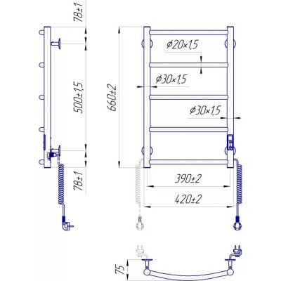 Сушарка для рушників MARIO Класік НР-I (2.3.0113.10.P) Вінниця - фото 4