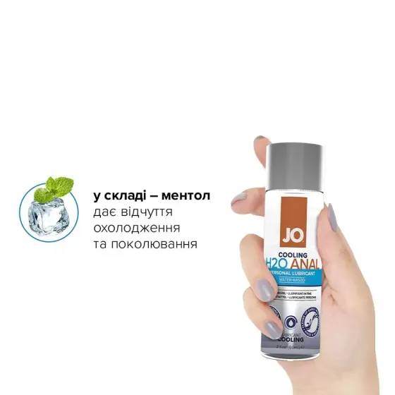 Анальна змазка System JO ANAL H2O — COOLING (60 мл) охолоджувальна, на водній основі Львів