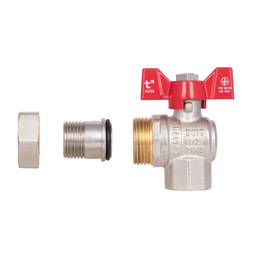 Кран кульовий "Американка" Thermo Alliance Standart кутовий 1/2" ВЗ SD222W15 Київ - фото 9