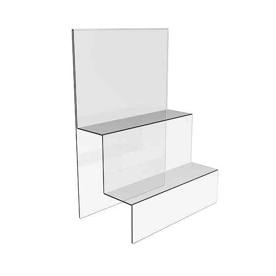 Товарная горка EKOSTAR на 2 ступеньки из акрила 350х200х500 Киев