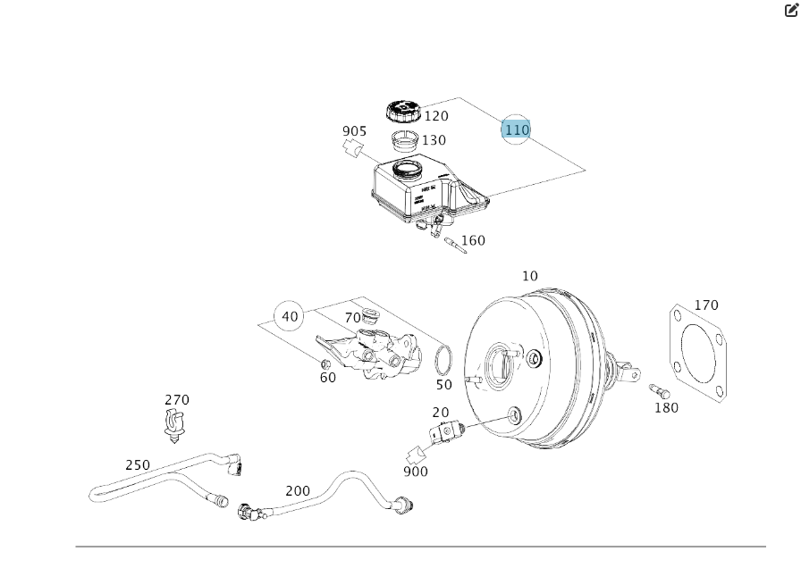 Mercedes-Benz  A1664300102 Бачок гальмівної рідини G-class W463 ML/GLE W166 GLE Coupe C292 GL/GLS X166 Одесса - изображение 4