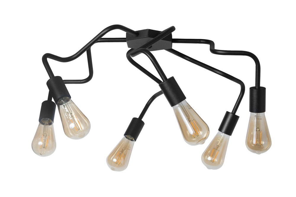 Потолочная люстра паук черная на 6 лампы Laminari NL 17503-6 BK Одесса - изображение 3