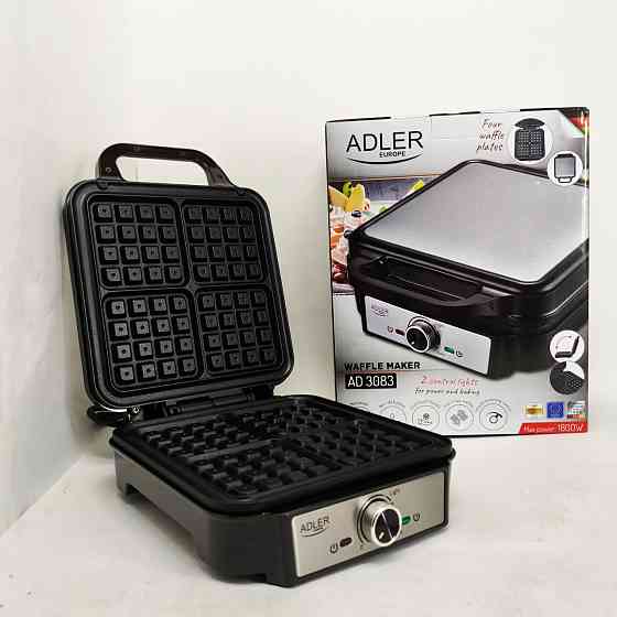 Электрическая вафельница Adler AD 3083 с антипригарным покрытием, регулировкой температуры и 1800Вт GC-21 Львов