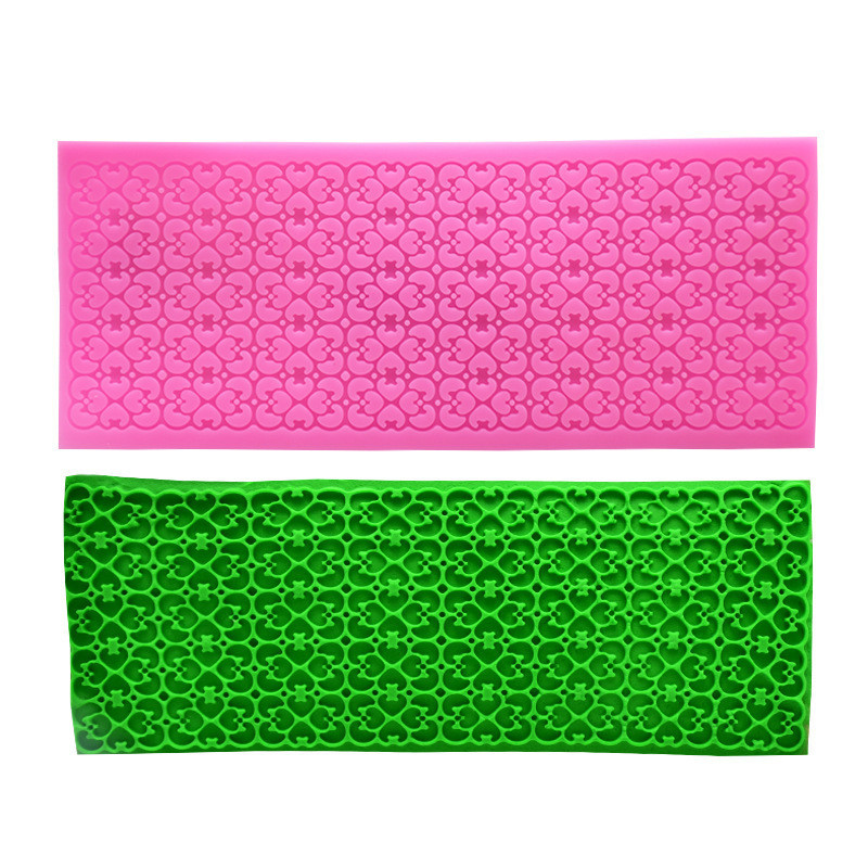 Молд силіконовий Мереживо 65 на 155 мм рожевий Київ - фото 7