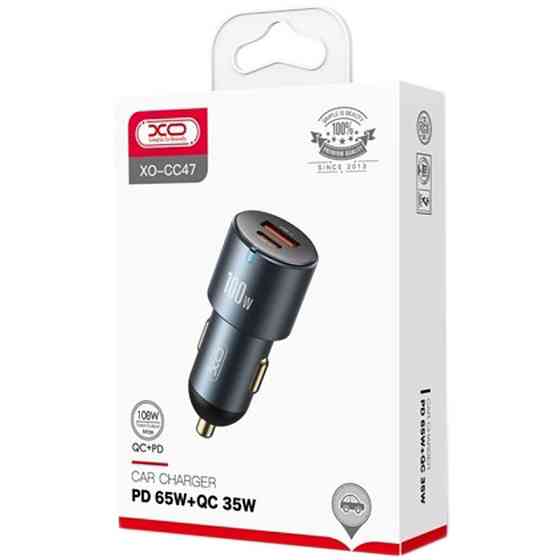 Автомобільний зарядний пристрій XO CC47 PD65W+USB35W (100W) Tarnish Black Рівне