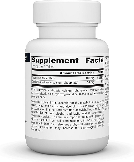 Вітамін B1 Source Naturals B-1 Thiamin 100 mg 100 Tablets Луцьк - фото 2