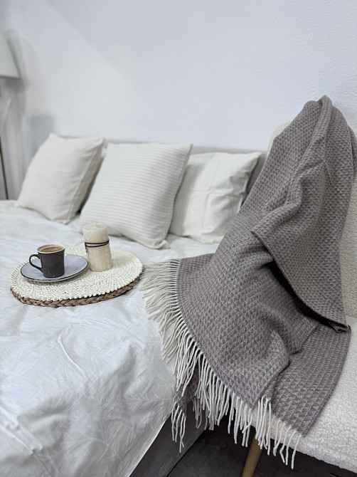 Vladi Плед Vladi 140x200 см вовняно-кашемірове 90/10% Familia коричневий Київ - фото 6