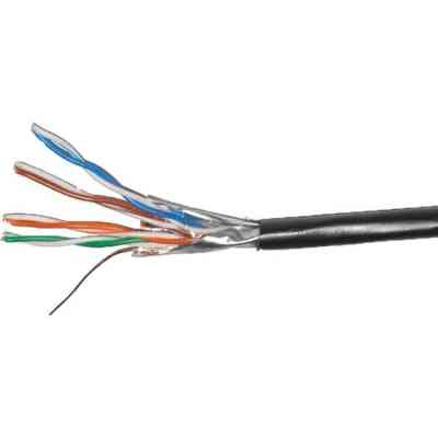 Кабель сетевой DCG FTP 305м, cat 5e, CCA, 4 pairs, 0.50mm, PE B, outside, black (159078) Винница