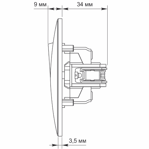 BINERA крем Вимикач внутрішній проміжний 1кл Videx Житомир - изображение 2