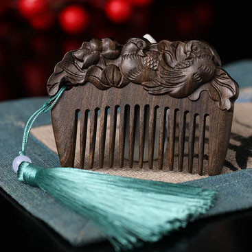 Гребінець для волосся із сандалу Качки-мандаринки Київ - фото 1