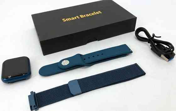 Наручний годинник, електронний, смарт браслет, Smart Watch T80S, сині. Київ