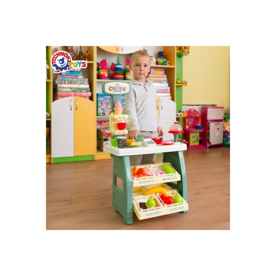 Ігровий дитячий набір "Кав'ярня" 9765TXK прилавок з полицями, іграшкові солодощі Вінниця - фото 8