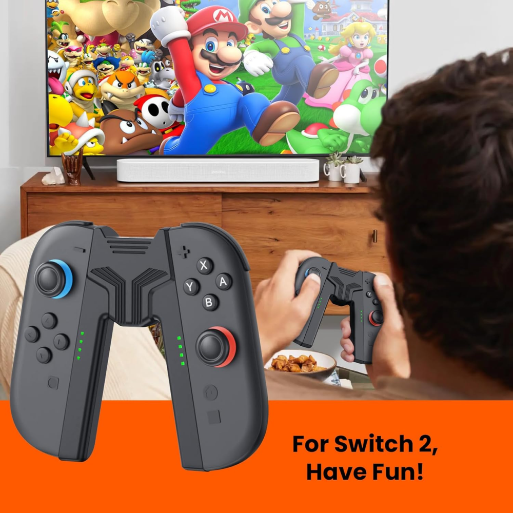 Беспроводная ручка держатель GEEKERA для Switch 2 — V-образное эргономичное зарядное устройство для Joy-Con с кабелем USB Type-C B Киев - изображение 8