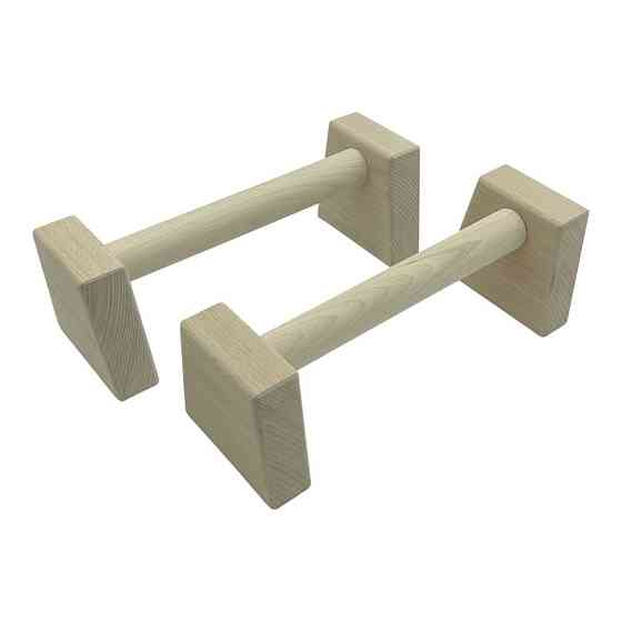 Паралетси, упори для віджимання дерев'яні Wood Gym Push Up NE-WD-40 з бука 40 см 2 шт Вінниця
