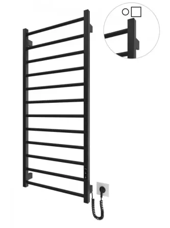 Электрический полотенцесушитель Hygge Family Leeds 1170x530 черный мат Киев