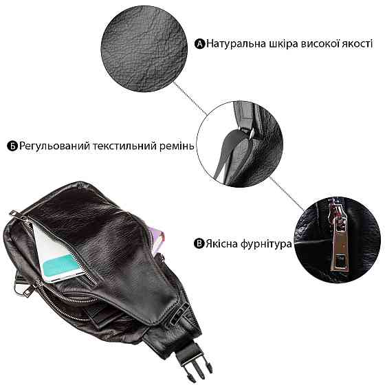 Сумка мужская Черная (SHVIGEL) Киев