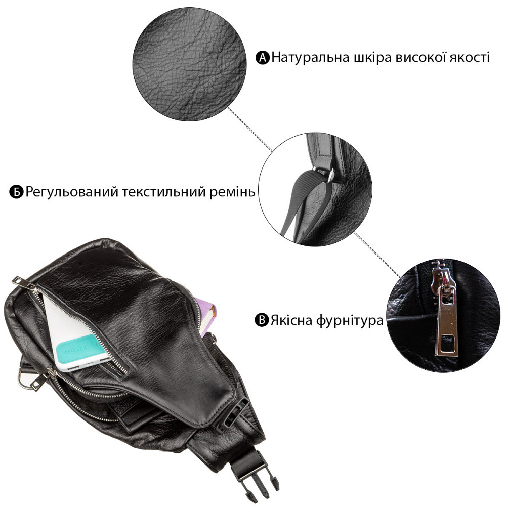 Сумка мужская Черная (SHVIGEL) Киев - изображение 3