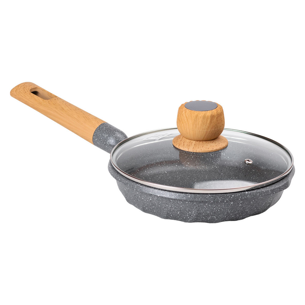 Мраморная алюминиевая сковорода с антипригарным покрытием 1 литр Ø 20 см серая MGC HP-4-421G Киев - изображение 1