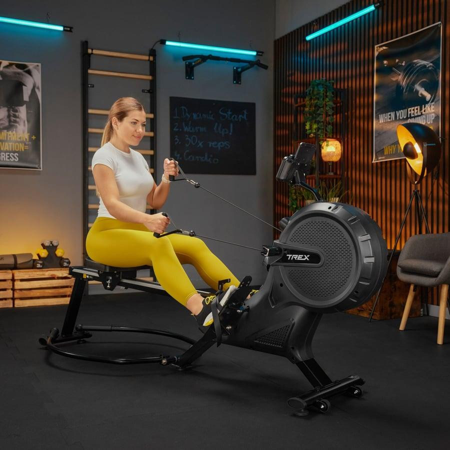 Гребной тренажер Trex Sport APRON TX-880RM аэромагнитный черный Киев - изображение 3