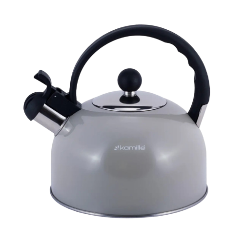 Чайник 2,5л нержавіюча сталь зі свистком (салатовий,кавовий,беж) 0679GR KAMILLE Житомир - изображение 2