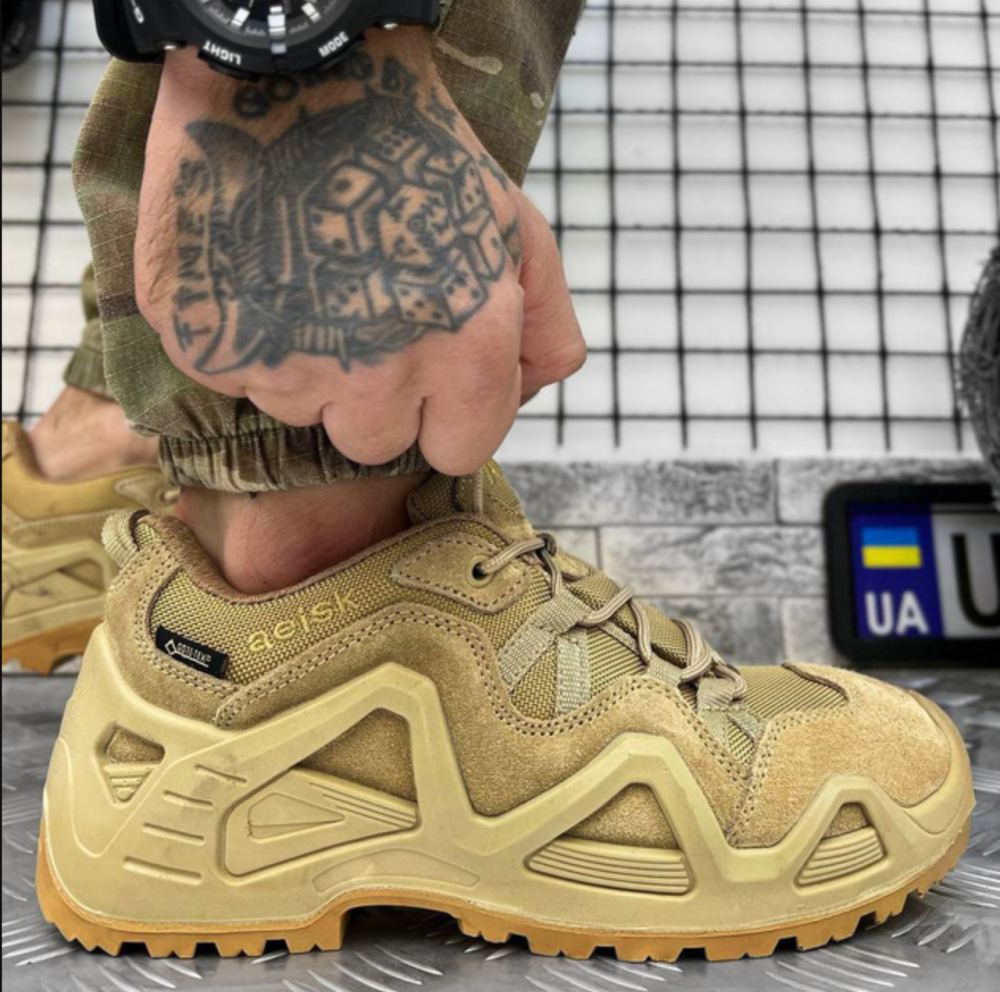 Демисезонные мужские тактические кроссовки АК с усиленным носком, качественные койот кроссовки прошиты и прокл Львов - изображение 4