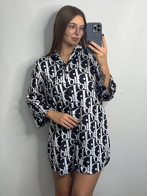 Женская ночная рубашка сатиновая Диор S Харьков - изображение 1