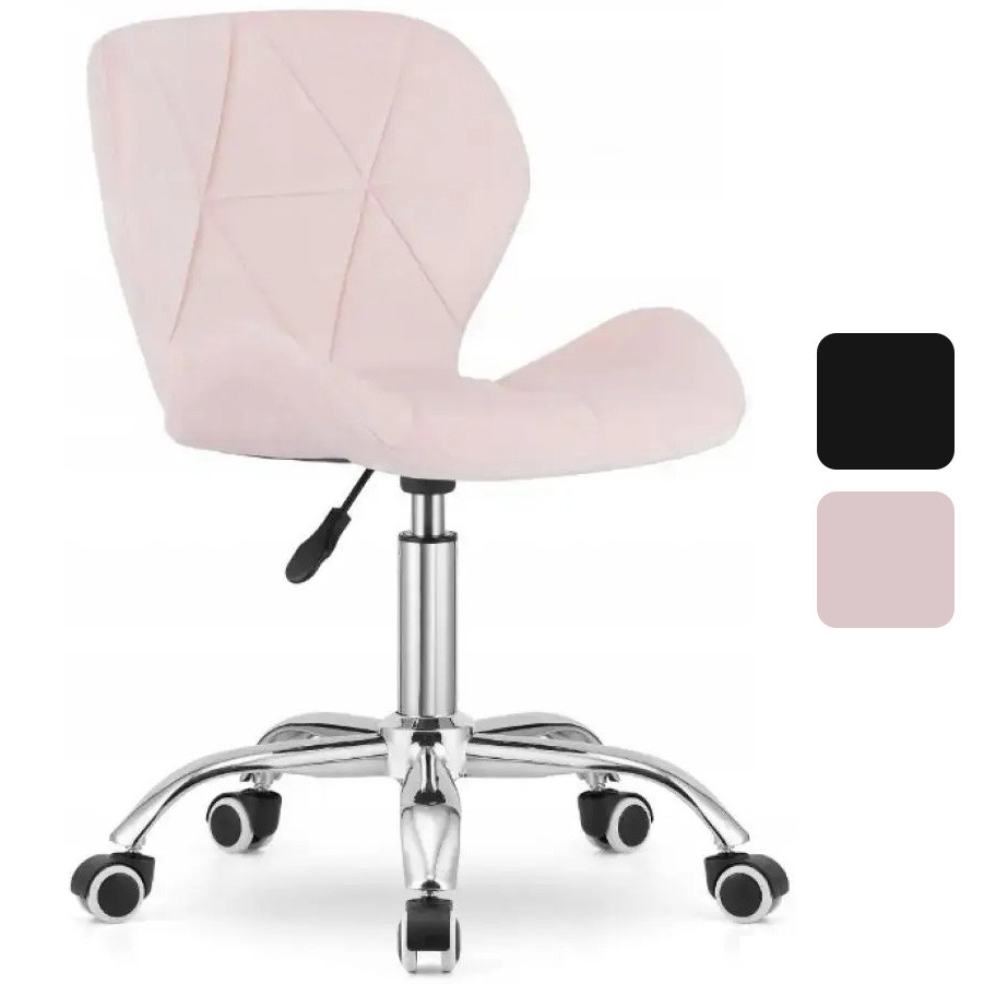 Крісло офісне комп'ютерне Bonro B-531 велюр на коліщатках робоче для комп'ютера офісу дому Рожевий Київ - фото 1