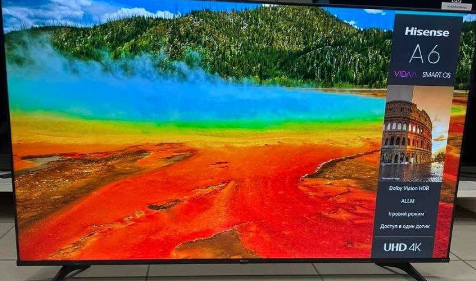 Телевізор Безрамний: 65" (2022) 4K Smart HISENSE 65A66H. Харків - фото 2