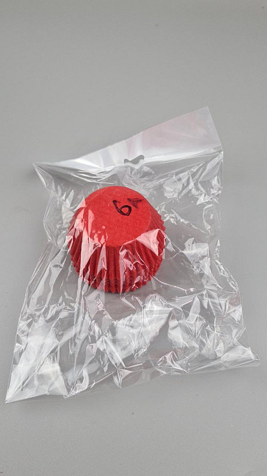 Тартолітка для кексів 6А кругла червона D45 H25 (100 шт.) (1 уп.) Харків - фото 2