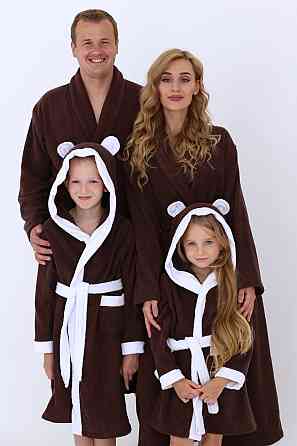 Жіночий халат Ideal Textile банний махровий коричневий (56860451) Чернівці