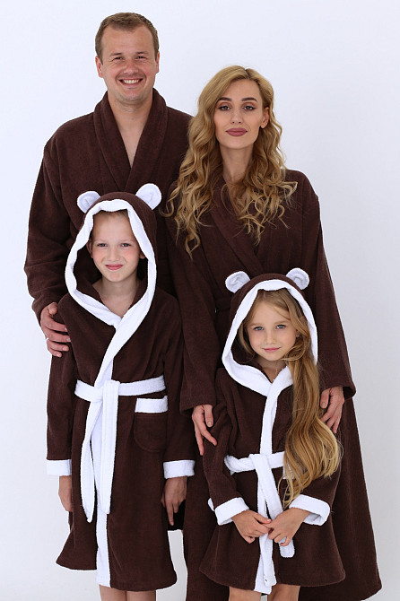 Женский халат Ideal Textile банный махровый коричневый (56860451) Черновцы - изображение 4