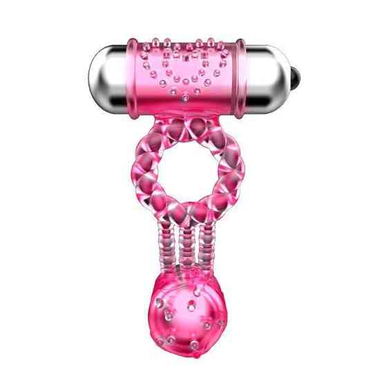 Эрекционное вибро кольцо с стимулятором клитора Sweet Vibration Ring, BI-014080 Sex Aura Киев