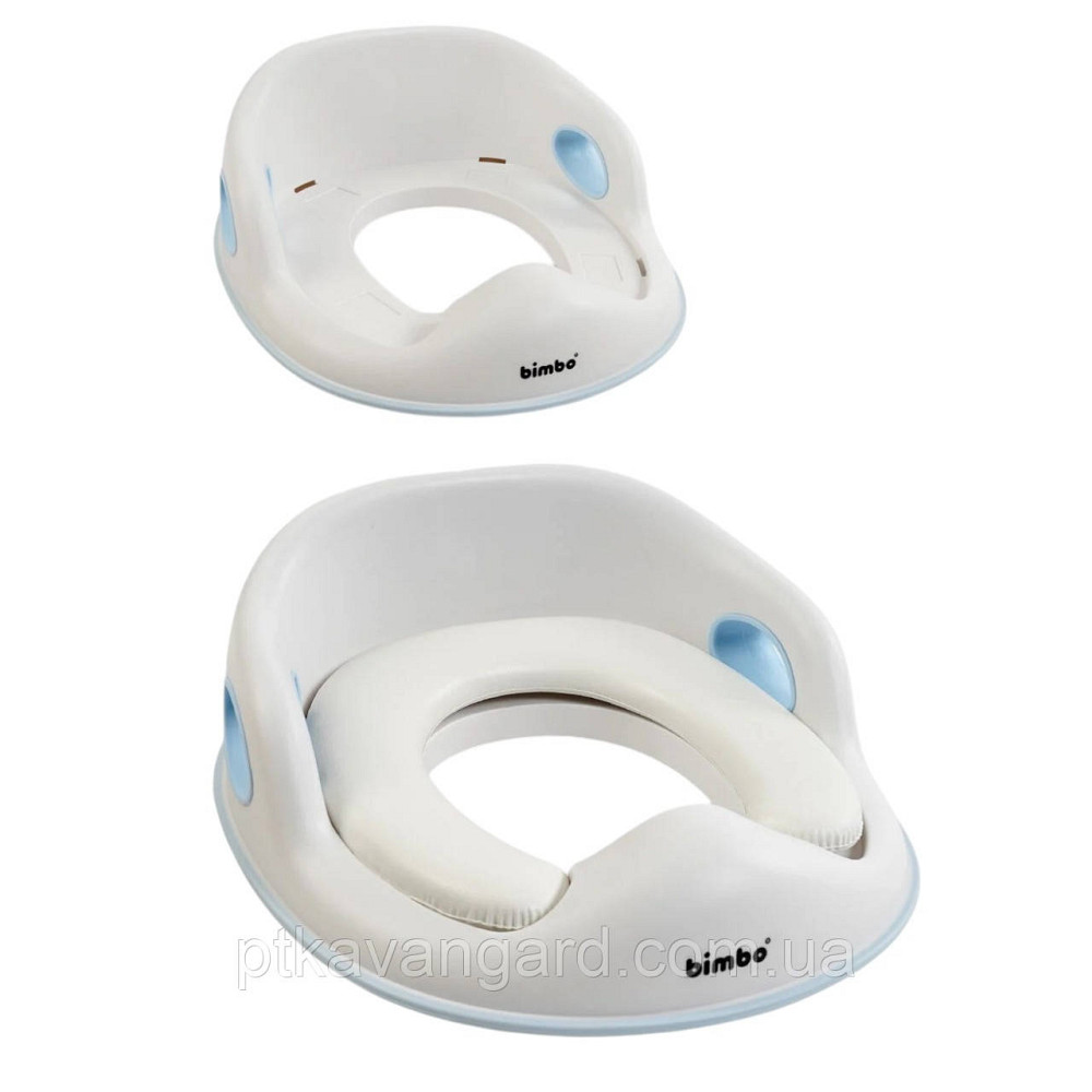 Дитяче сидіння накладка для унітазу "Bimbo" BM-03560 м'яка, білий Хмельницький - фото 2