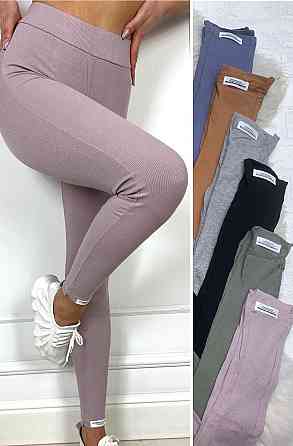 Женские леггинсы рубчик Зеленный S/M Харьков