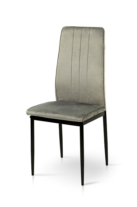 Стілець Річь, чорний/велюр сірий Київ - фото 1