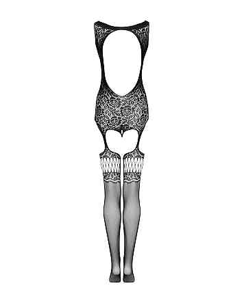 (SALE) Бодистокинг Obsessive Bodystocking F236 S/Ml/L, глубокое декольте, имитация шнуровки Sex Aura Киев