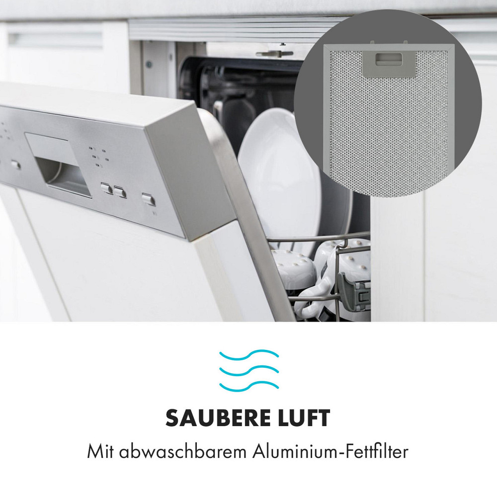 Вытяжка Alessia вытяжка над головой 350 м³/ч Push Control черный 90 см (Германия, читать описание) Ровно - изображение 8