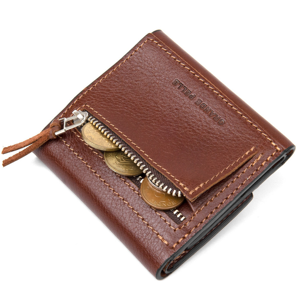 Оригинальное портмоне для мужчин GRANDE PELLE 11464 Коричневый Киев - изображение 8