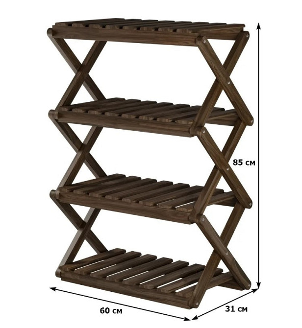 Етажерка для лазні, сауни "Бардере 4х60" капучино Миколаїв - фото 2