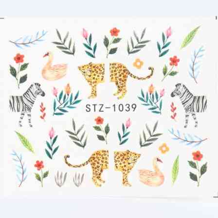 Слайдеры на ногти водные с животными - размер наклейки 6*5см, инструкция по применению есть в описании Киев