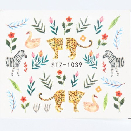 Слайдеры на ногти водные с животными - размер наклейки 6*5см, инструкция по применению есть в описании Киев - изображение 1