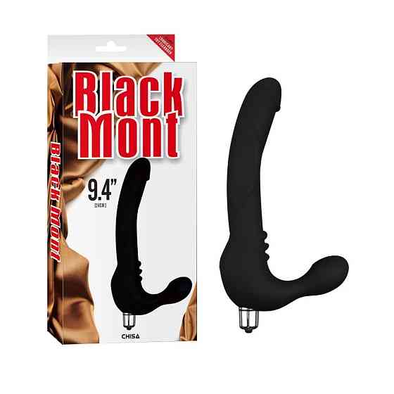 Страпон безремневой Chisa Black Mont со съемной вибропулей Sex Aura Киев