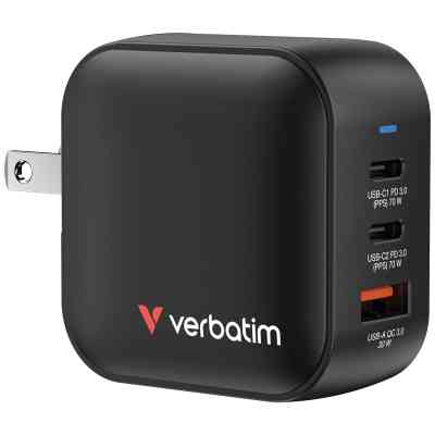 Зарядний пристрій Verbatim MiniGaN 70 W 3 ports (2xUSB-C/1xUSB-A) (32229) Вінниця